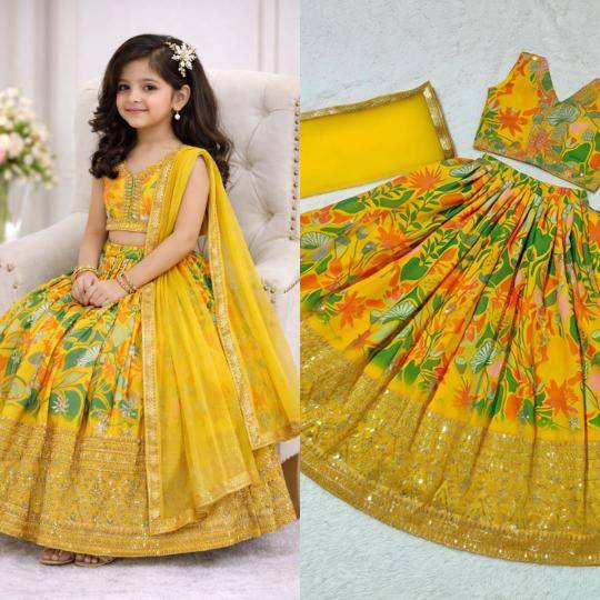 Trending Sequins Embroidered Georgette Kids clothing suppliers in Kolkata